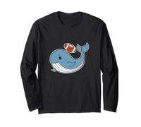 Blue Whale Juega fútbol Americano Manga Larga