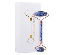 Blue White Dot Jade Roller y Gua Sha Stone Face Roller Gouache Facial Massager Tool,Tipo 010