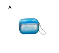 (blue)White (F) for airpods 4$ Applicable to AirPods4 earphone shell quicksand Apple earphone protective cover tpu luminous