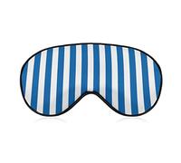Blue White Stripes Sleep Masks Eye Cover Blackout con correa elástica ajustable Night Blindfold para Mujeres Hombres Yoga Travel Nap