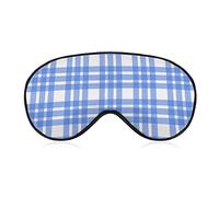 Blue White Stripes Sleep Masks Eye Cover Blackout con correa elástica ajustable Night Blindfold para Mujeres Hombres Yoga Travel Nap