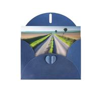 Blue WHJSHOP - Tarjeta de felicitación con diseño de carreteras irregulares, papel nacarado de doble cara, efecto perlado, hebilla de amor, sobre de papel perlado