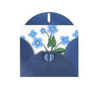 Blue WHJSHOP - Tarjeta de felicitación con texto en inglés "Don't forget I love you", papel nacarado de doble cara, con hebilla de amor, sobre de papel perlado