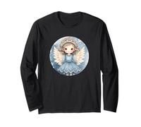 Blue Winter Accessories For Women Cute Christmas Angel Manga Larga