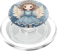 Blue Winter Accessories For Women Cute Christmas Angel PopSockets PopGrip para MagSafe