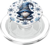 Blue Winter GNOME For Mom Cute Aesthetic Snowflake Patterns PopSockets PopGrip para MagSafe
