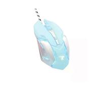 (Blue) Wired Game Mouse Mute Pink Mechanical E-sports Girl Lovely Art Portable Office Household For MacBook Laptop PC Gamer