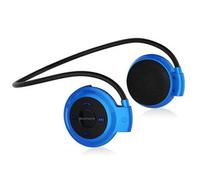 (Blue) Wireless Headphone Sports Headset Sweatproof With Microphone,bluetooth Headphones Behind The Head,foldable And Carried In The Purse