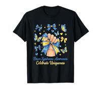Blue Yellow Ribbon Coquette Bow Graphic Camiseta