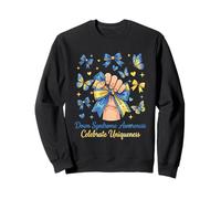 Blue Yellow Ribbon Coquette Bow Graphic Sudadera