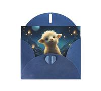 Blue YYHWHJDE Little Sheep Looking at the Stars - Tarjeta de felicitación de 6 x 4 pulgadas, diseño moderno y único para varias ocasiones