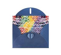 Blue YYHWHJDE - Tarjeta de felicitación con estampado de arcoíris y orgullo gay, 15,2 x 10,2 cm, diseño moderno y único para varias ocasiones