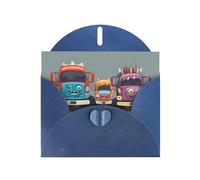 Blue YYHWHJDE - Tarjeta de felicitación con estampado de camiones monstruos de 15,2 x 10,2 cm, diseño moderno y único para varias ocasiones