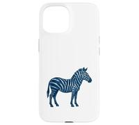 Blue Zebra Animal Africa Safari Trendy Art Carcasa para iPhone 15