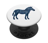 Blue Zebra Animal Africa Safari Trendy Art PopSockets PopGrip Adhesivo