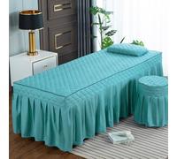 Blue1,60x180cm/23.6x70.8in,Lámina De Masaje,Cubierta De Cama De Masaje Con Orificio Para La Cara De Algodón Lavable Mesa De Masaje Falda De La Cama Envolvente Para La Cama