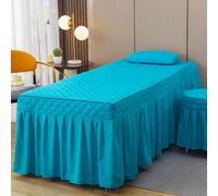 Blue2,70x190cm/27.5x74.8in,Lámina De Masaje,Cubierta De Cama De Masaje Con Orificio Para La Cara De Algodón Lavable Mesa De Masaje Falda De La Cama Envolvente Para La Cama
