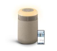 BLUEAIR Purificador de aire Mini Restful para dormitorio - Filtración HEPASilent™ con luz despertador Sunrise - Limpia aire y cuida ritmo circadiano - Conectividad USB-C y app, Beige