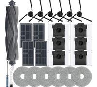 Bluearks 25 piezas de repuesto para Dreame X40 Ultra/L40 Ultra/MOVA P10/P50 Pro Ultra Kit de accesorios para aspiradora, 1 cepillo principal, 6 almohadillas de fregona, 4 filtros Hepa, 6 cepillos