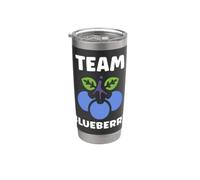 Blueberries cute fruit minimalist simple team Blueberry Vaso térmico de acero inoxidable de doble pared