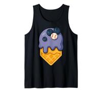 Blueberries Dripping Ice Cream Baseball Home Plate Sports Camiseta sin Mangas