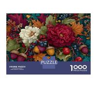 Blueberries Y Cerezas Puzzle Desafío Juguetes 1000 Piezas Totem Cosecha otoño Juego De Rompecabezas Juego Familiar para Adultos Y Niños A Partir De 12 Años 38x26cm/1000pcs