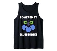 Blueberry Cute Fruit Simple Powered by Blueberries Camiseta sin Mangas