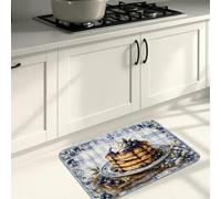 Blueberry Farm - Tapetes de cocina para piso, tapetes suaves de estilo rústico rústico, acolchados, cómodos, lavables, para fregaderos de cocina, lavandería, baño, 16 x 24 pulgadas