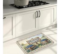 Blueberry Farm - Tapetes de cocina para piso, tapetes suaves pastorales vintage, acolchados de temporada, cómodos, lavables, para fregaderos de cocina, lavadero, baño, 16 x 24 pulgadas