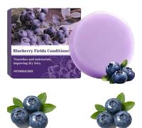 Blueberry Fields - Champú Bar para el cuidado del cabello, champú morado, tamaño de viaje, extracto de arándano, cuidado para cabello fino y seco para mujeres y hombres (1 unidad)