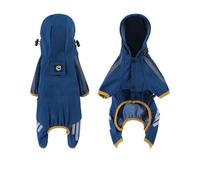 Blueberry - Impermeable para mascotas, ropa impermeable para perros con rayas reflectantes, talla M (L: 34 cm, pecho: 54 cm)