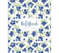 Blueberry Notebook: Soft Watercolor Blueberry Design Notebook for Work, School, or Home | 110 pages | 7.5 x 9.25