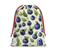 Blueberry Pattern03 - Bolsas de Navidad con cordón para recuerdos de fiesta, bolsas reutilizables para caramelos, bodas, San Valentín
