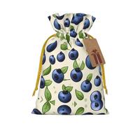 Blueberry Pattern03 - Bolsas de regalo con cordón impreso, para fiestas, caramelos, regalos de Navidad, decoración de vacaciones