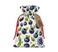 Blueberry Pattern03 - Bolsas de regalo con cordón impreso, para fiestas, caramelos, regalos de Navidad, decoración de vacaciones