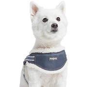 Blueberry Pet 2021 - Chaleco acolchado de forro polar a rayas multicolor para perro, contorno del pecho de 41,9 cm a 53,3 cm, gris, pequeño, ajustable para perros