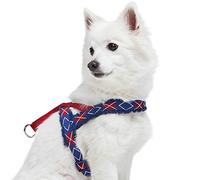 Blueberry Pet Arnés de perro suave y cómodo con forro polar escocesa para perro, color azul real, contorno del pecho de 41,9 cm a 53,3 cm, pequeño, ajustable para perros