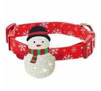 Blueberry Pet Collar ajustable de copo de nieve de Navidad 2022/2023 con decoración de muñeco de nieve, pequeño, cuello de 12 a 16 pulgadas