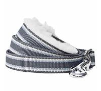 Blueberry Pet Correa para perro acolchada de forro polar multicolor con mango suave y cómodo, 1,5 m x 3/4 pulgadas, gris, mediano, para perros