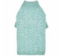 Blueberry Pet Suéter clásico de punto con textura borrosa y cuello de tortuga para perro en jade jaspeado, longitud de espalda 12 pulgadas, paquete de 1 ropa para perros 2022/2023