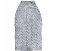 Blueberry Pet Suéter clásico de punto con textura difusa y cuello tortuga, color gris jaspeado, longitud de la espalda 12 pulgadas, paquete de 1 ropa para perros