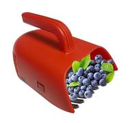 Blueberry Picker, Fruit Rake Scoop, Berry Harvesting Tool, Ergonomic Handle Grip, Built-In Comb Design, Outdoor Garden Lawn Use, 8,98 x 5,51 x 4,88 pulgadas Red 1 pieza