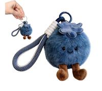 Blueberry Plush Keychain - Adorable Bag Charm | Cartoon Fruit Toy Pendant