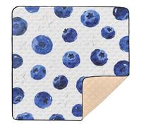 Blueberry Star - Alfombra de juego de espuma suave para bebés y exteriores, impermeable, para bebés y niños pequeños, 50 x 50 pulgadas