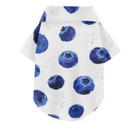 Blueberry Star - Camisa de verano para mascotas, con botones, transpirable, para mascotas, sudadera para cachorros, gatitos, perfecta para uso diario y sesiones de fotos