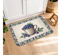 Blueberry - Tapetes de cocina para piso, tapetes suaves de estilo rústico, vintage, acolchados, cómodos, lavables, para fregaderos de cocina, lavadero, baño, 16 x 24 pulgadas