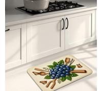 Blueberry - Tapetes de cocina para piso, tapetes suaves y rústicos vintage, acolchados, cómodos, lavables, para fregaderos de cocina, lavadero, baño, 16 x 24 pulgadas