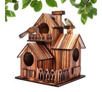 Bluebird Casas para exteriores - Casa de pájaros de madera al aire libre | Casa de pájaros azules - para gorriones, colibríes, cría, jardín, porche, patio, patio trasero, árbol, amantes de la
