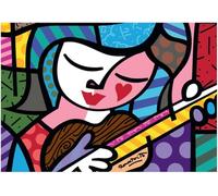 Bluebird Rompecabezas de niña con guitarra, 1000 piezas, colorido arte pop de Romero Britto, puzle para adultos