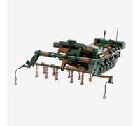 BlueBrixx Bundeswehr 1311 - Tanque para minas (1311) | Suspensión completa, herramientas plegables, segmentos desmontables, 318 x 209 x 154 mm, efecto camuflaje, 109787